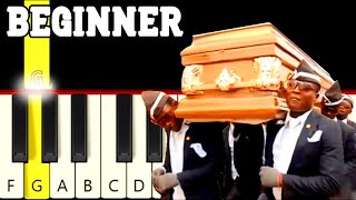 Coffin Dance  Astronomia  Easy Piano tutorial  Only White Keys [upl. by Haianeb]