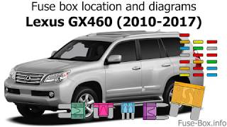 Fuse box location and diagrams Lexus GX460 20102017 [upl. by Alpers]