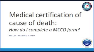 Medical certification of cause of death MCCD How do I complete a MCCD form [upl. by Fitton]