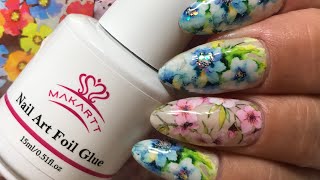 How to Apply Nail Art Foil The EASY WAY W Makartts Foil Gel amp Foils [upl. by Ellehcyt629]