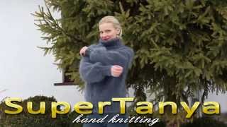 05012013 Grey hand knitted Turtle neck mohair sweater by SuperTanya [upl. by Danae]