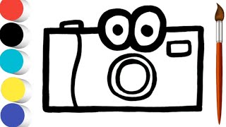 Camera Drawing Painting and Coloring For kids and Toddlers ll Drawing For kids [upl. by Hallagan906]