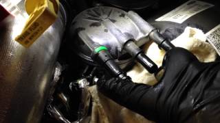 Ford Powerstroke 67l Fuel Filter change How to [upl. by Mccreary]