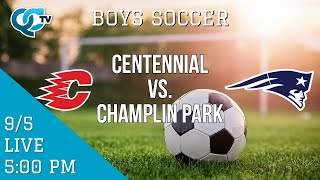 Boys Soccer Centennial  Champlin Park  Champlin Park High School  QCTV [upl. by Ahsratal]