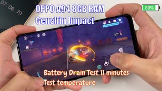 OPPO A94 Test Game Genshin Impact  Helio P95 [upl. by Notyalk700]