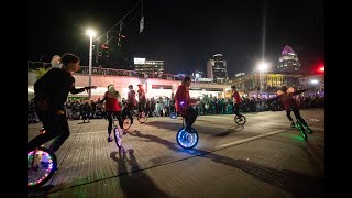 Illuminated Unicycles at the 2024 BLINK Parade [upl. by Atnoled]