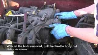 Throttle Body Removal Renault Clio D7F Engine [upl. by Atinuj]