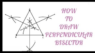 HOW TO DRAW PERPENDICULAR BISECTOR  GEOMETRICAL CONSTRUCTIONS [upl. by Peacock]