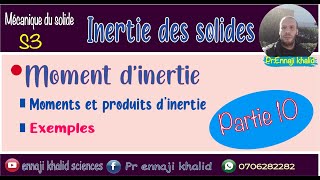 Moments dinertie cours et exemples Mécanique du solide [upl. by Elmajian]