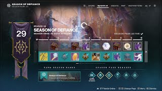 Season of Defiance  All Season Pass Rewards amp Seasonal Challenges Quick Preview Destiny 2 [upl. by Chessy]