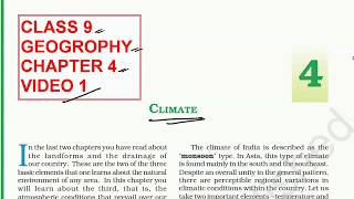 Ncert Geography Class 9 chapter 4 CLIMATE PART 1 [upl. by Ettari]