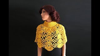 How to Crochet a Capelet Pattern 746│by ThePatternFamily [upl. by Azrim]