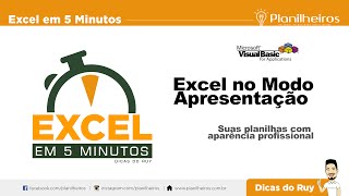 Excel em 5 min  Excel em Modo Apresentação [upl. by Noiro]