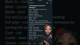 🇬🇾 Guyanese Accent amp Slangs🇬🇾 PT1 dredriaa guyanesegirl [upl. by Zelig]