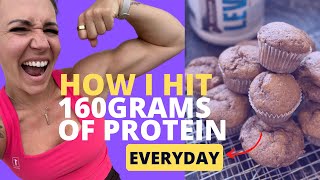 FULL DAY OF EATING  HOW TO HIT 160G PROTEIN  EASY WAYS TO HIT PROTEIN  NO MEAL PREP NEEDED [upl. by Onairda]