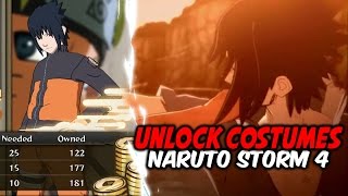 Naruto Storm 4  How to All Unlock Costumes [upl. by Marj]