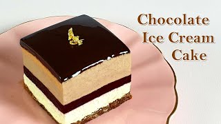 노오븐바닐라 초코🍫 아이스크림🍦 케이크 만들기how to make ice cream cake recipeチョコバニラアイスクリームケーキ [upl. by Roye338]