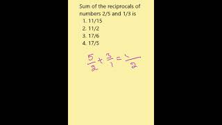 Sum of the reciprocals of numbers 25 and 13 is number tet2024 DKMATHSit8nx [upl. by Jemimah]