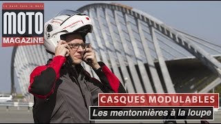 Casques moto modulables  l’ouverture des mentonnières en détail [upl. by Ennovoj572]