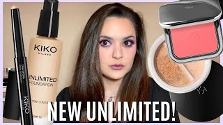 Kiko Milano New Unlimited Foundation  Matte Loose Powder  Blush  Universal Stick Concealer [upl. by Ardekahs804]