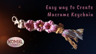 Macrame Keychain TUTORIAL  DIY Macrame Keychain for beginners macrame diy [upl. by Wehtta]