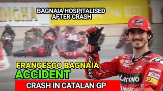 Francesco Bagnaia Crash  MotoGP champion ran over in horrific incident as race redflagged [upl. by Olzsal18]