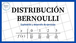 Proceso de Bernoulli  Distribución de Bernoulli [upl. by Atinuj210]