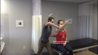 Manual Muscle Test of Serratus Anterior Abduction amp Upward Rotation [upl. by Silsbye]