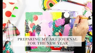 preparing my art journal for the new year [upl. by Oab607]