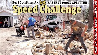 The Best Splitting Ax VS the Fastest wood Splitter [upl. by Nuahsak]