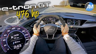 Audi etron GT 476hp  0100 amp 100200 kmh acceleration🏁  by Automann in 4K [upl. by Yzmar]