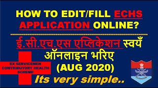 ECHS Application Online Registration ECHS Apply Online HOW TO FILL OR EDIT ECHS APPLICATION ONLINE [upl. by Wiatt895]