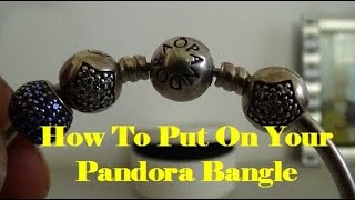 How To Put On Your Pandora Jewelry💍 Bangle Bracelet  prettitingz  pearlina1925com [upl. by Johppa]