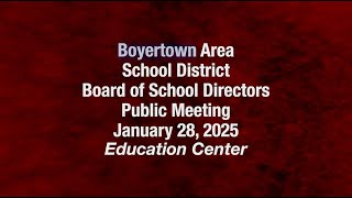 Boyertown Area School Board Meeting 12825 [upl. by Flanna]