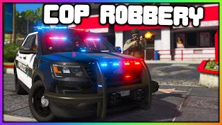 GTA 5 Roleplay  FAKE COP ROBBING STORES  RedlineRP [upl. by Buskus387]