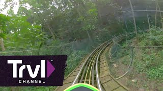 Ride the Mystic Mountain Bobsled  360 Video  Travel Channel [upl. by Ugo]