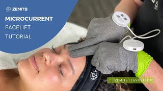 How to perform Microcurrent Facial Massage with Gloves  Zemits Elastistrom Portable Microcurrent [upl. by Beacham]