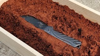 Making a knife with copper ASMR satisfying iykyk satisfying [upl. by Gula]