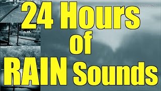 Heavy Pouring Rain and Thunder  24 Hours  quotRainquot quotRain Soundsquot quotSleep Soundsquot [upl. by Aniahs]