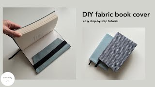 DIY fabric book cover  How to make fabric journal book cover [upl. by Sigler687]