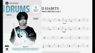 Bad Habits  Rockschool Grade 1 Drums 2024 [upl. by Anuahsed406]