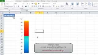 Excel  Wykres termometru dla dodatniej i ujemnej temperatury  porada 90 [upl. by Annetta]