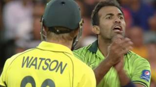 Wahab Riaz Vs Shane Watson World Cup 2015 outstanding bowling by Wahab Riaz [upl. by Drawde]