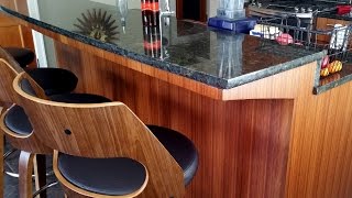 Amazing DIY Kitchen Island Bar without Corbels to Support Granite [upl. by Aicssej]