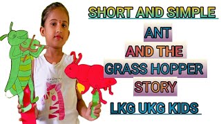 Ant and the Grasshopper story  English LKG UKG KIDS [upl. by Fillander]