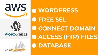 How to Install WordPress on AWS  Free SSL Connect Domain Access Files PHPMyAdmin 2024 [upl. by Lucio]