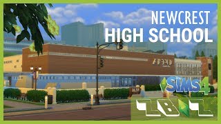 Newcrest HIGH SCHOOL  Sims 4 Build Showcase Community Lot  Download Link [upl. by Joanie]