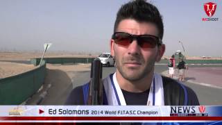 WeShootAppcom  Interview of Ed Solomons  2015 Nad Al Sheba Shooting Competition  Sporting Clays [upl. by Manas893]