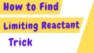 How to Find Limiting Reactant LimitingReactant ChemistryTutorial stoichiometry [upl. by Chaney]