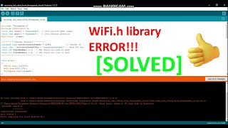 Arduino ESP8266WiFih library error quotNOW SOLVEDquot [upl. by Erdnassak300]